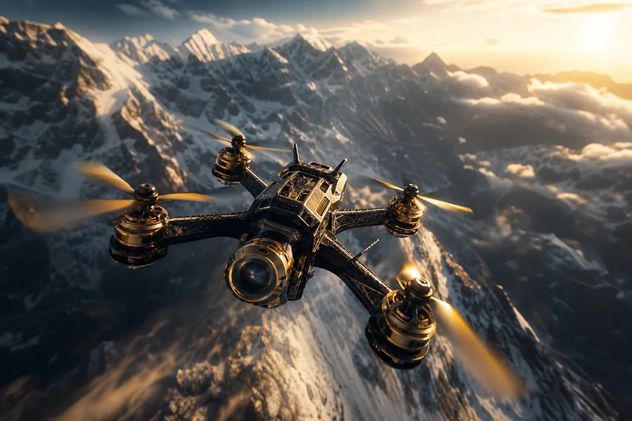 Fpv Drone In Snowy Mountains Drone Wallpaper 6 4K 5
