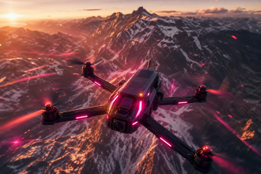 Fpv Drone In Snowy Mountains Drone Wallpaper 6 4K 7
