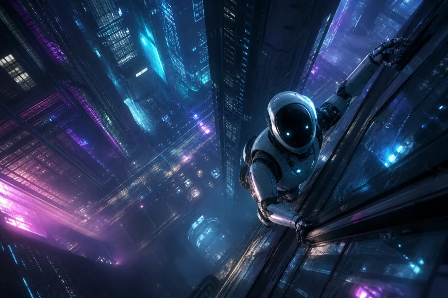 Friendly Humanoid Robot In Futuristic City Robots Wallpaper 1 4K 11