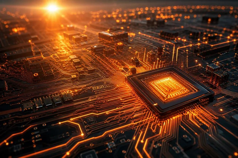 Futuristic Circuit Board Macro Shot Electronics Wallpaper  1 4K