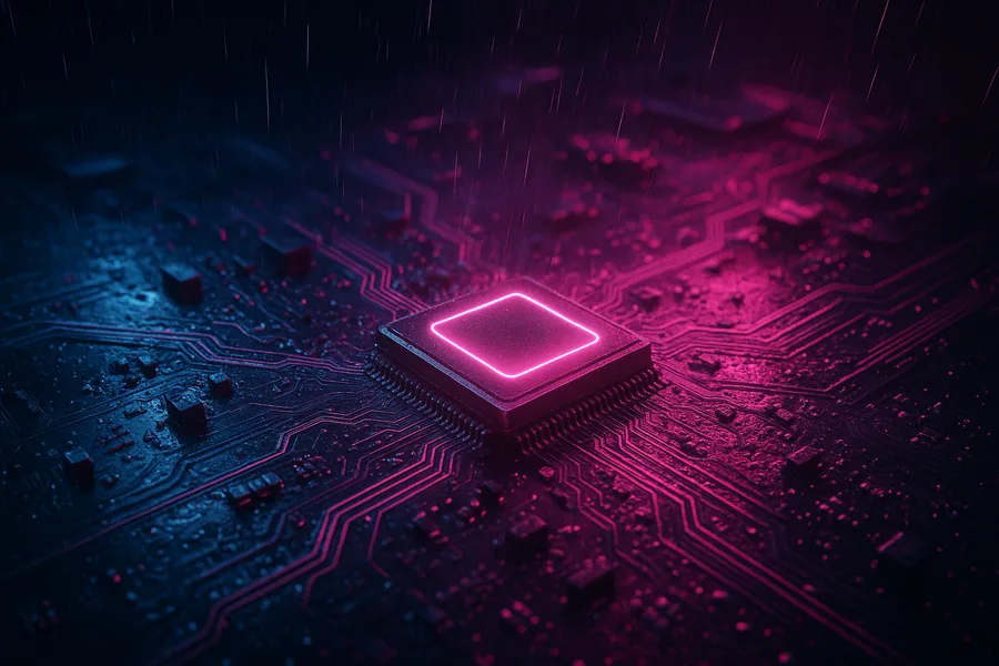 Futuristic Circuit Board Macro Shot Electronics Wallpaper 1 4K 2