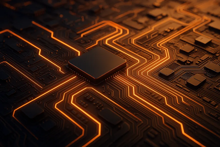 Futuristic Circuit Board Macro Shot Electronics Wallpaper 1 4K 4