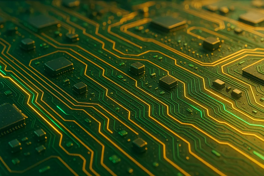 Futuristic Circuit Board Macro Shot Electronics Wallpaper 1 4K 5