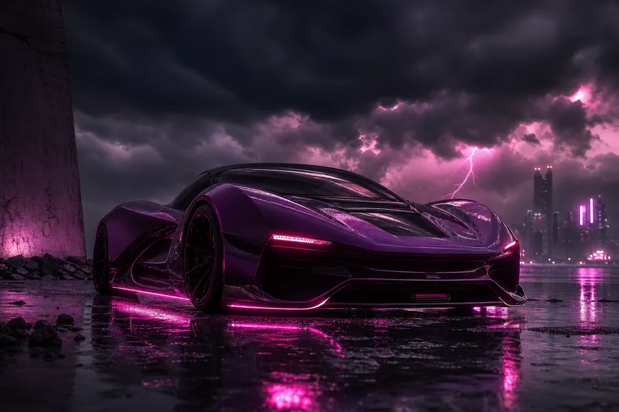 Futuristic Electric Hypercar Studio Shot Cars Wallpaper  5 4K