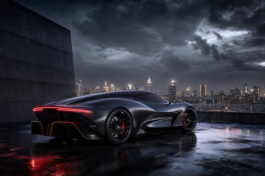 Futuristic Rooftop City View Supercars Wallpaper 9 4K