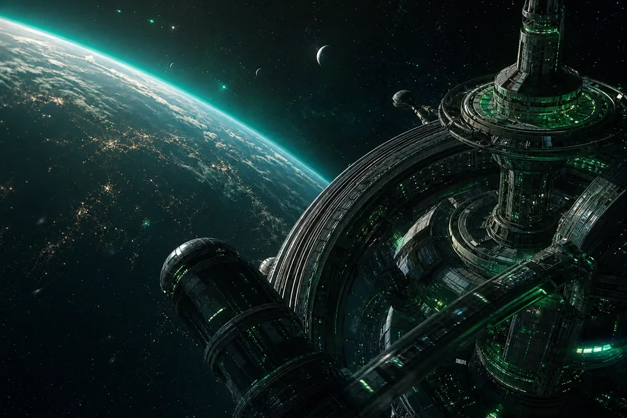 Futuristic Space Station Deep Space Cinematic Wallpaper Movie Wallpaper 3 4K 2