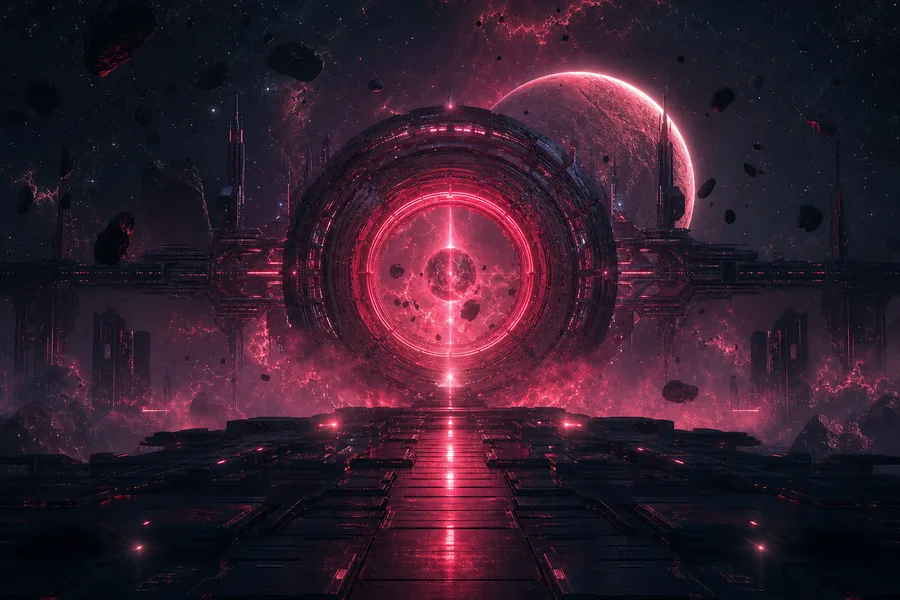 Futuristic Space Station Deep Space Cinematic Wallpaper Movie Wallpaper 3 4K 4