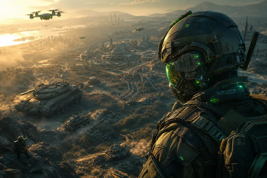 Futuristic Tactical Helmet Closeup Military Wallpaper 4 4K 8