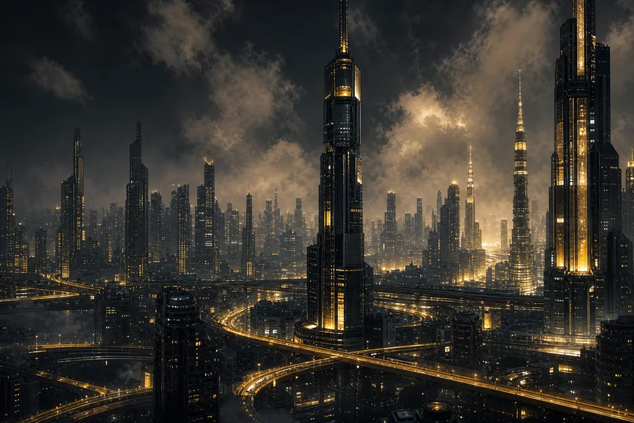 Futuristic Tokyo Street At Night Architecture Wallpaper 2 4K 7