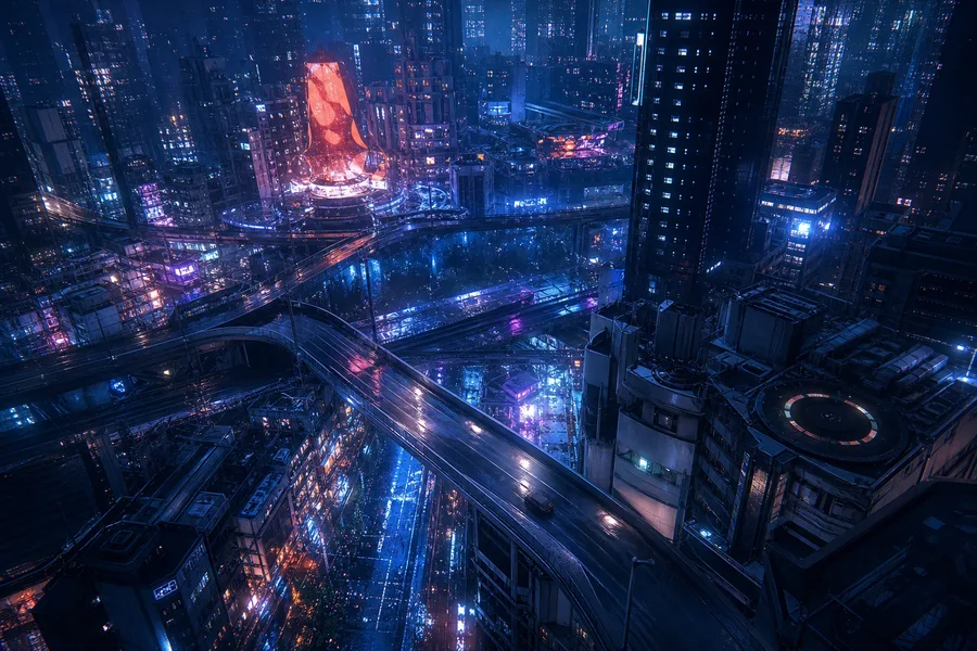 Futuristic Tokyo Street At Night Cyberpunk Wallpaper 2 4K 17