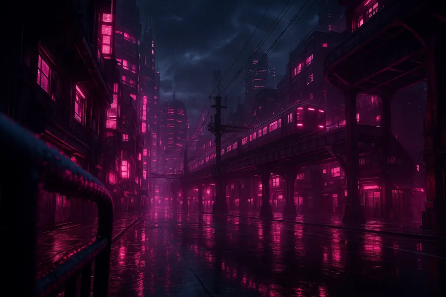Futuristic Tokyo Street At Night Cyberpunk Wallpaper 2 4K 2
