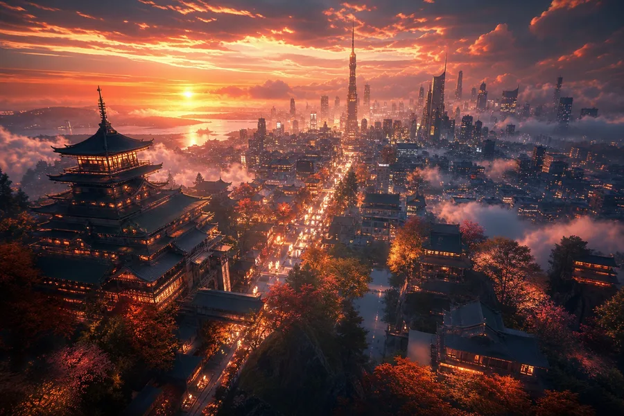 Futuristic Tokyo Street At Night Fantasy Wallpaper 2 4K 5