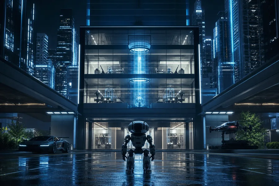 Futuristic Tokyo Street At Night Hamster-Robotics Wallpaper 2 4K 5