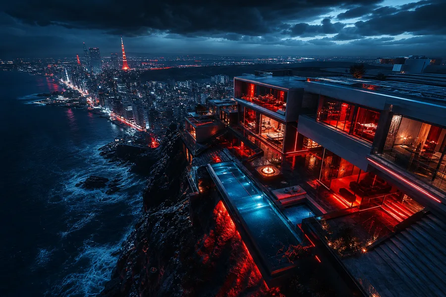 Futuristic Tokyo Street At Night Luxury-Villas Wallpaper 2 4K 6