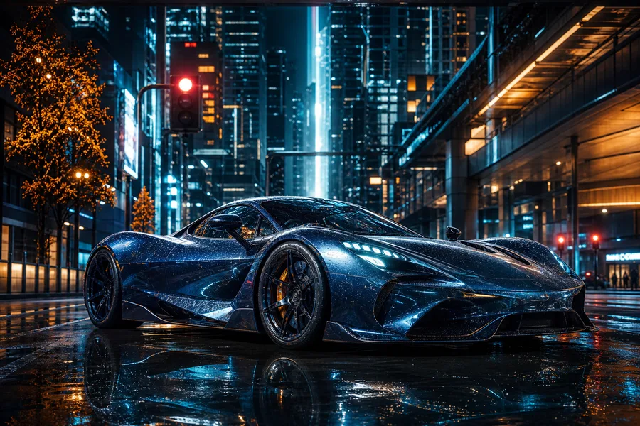 Futuristic Tokyo Street At Night Supercars Wallpaper  2 4K