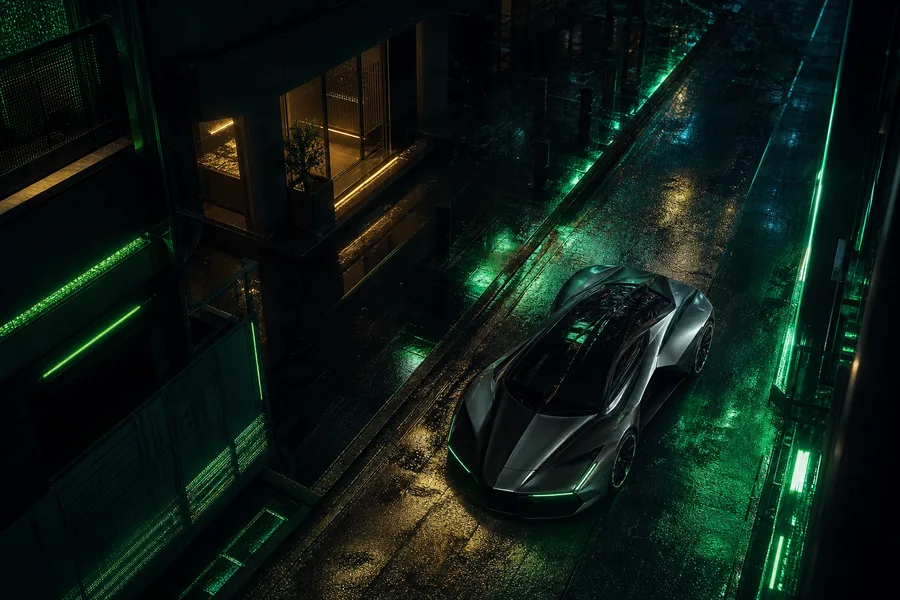 Futuristic Tokyo Street At Night Supercars Wallpaper 2 4K 6