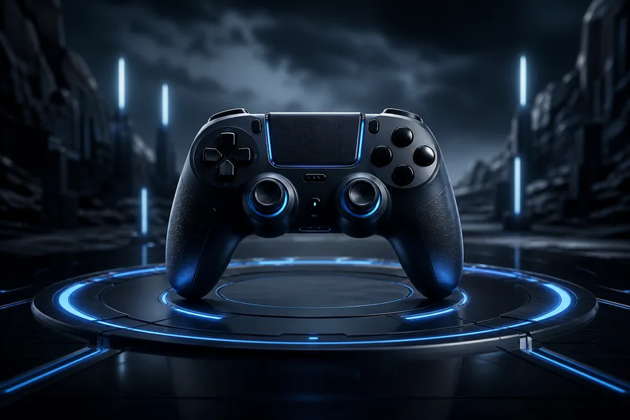 Gaming Controller On Dark Neon Background Gaming Wallpaper 10 4K 13