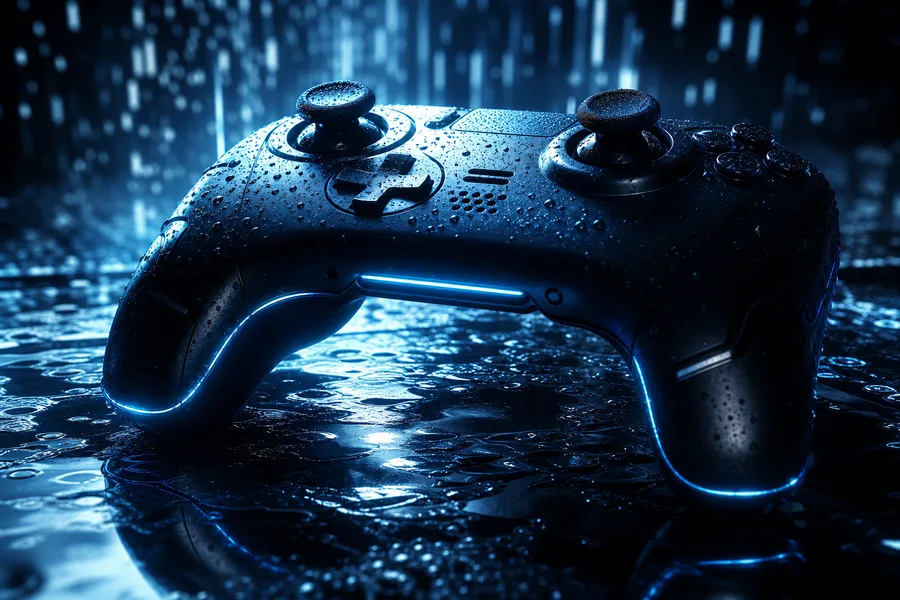 Gaming Controller On Dark Neon Background Gaming Wallpaper 10 4K 14
