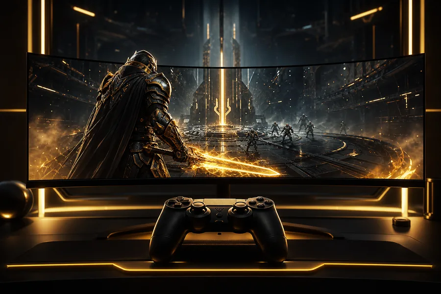 Gaming Controller On Dark Neon Background Gaming Wallpaper 10 4K