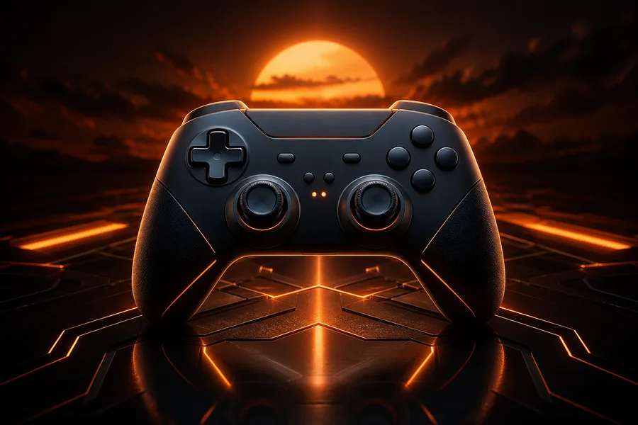 Gaming Controller On Dark Neon Background Gaming Wallpaper 20 4K 4