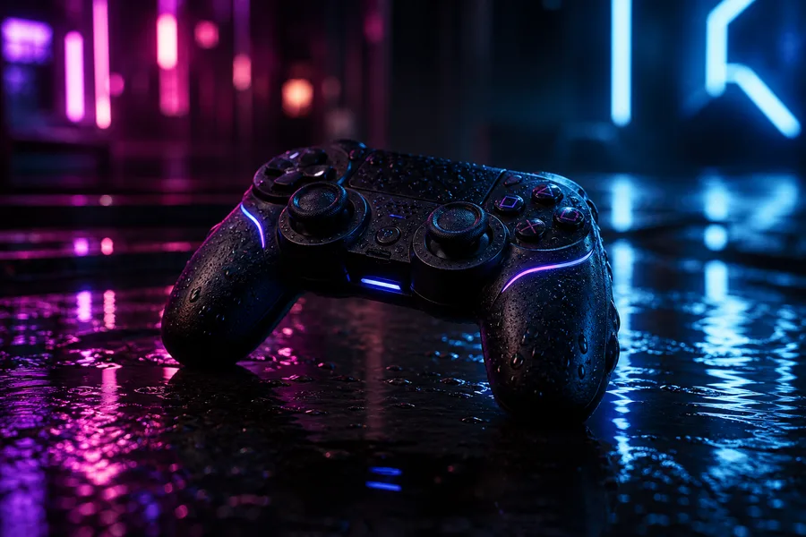 Gaming Controller On Dark Neon Background Gaming Wallpaper 20 4K 7