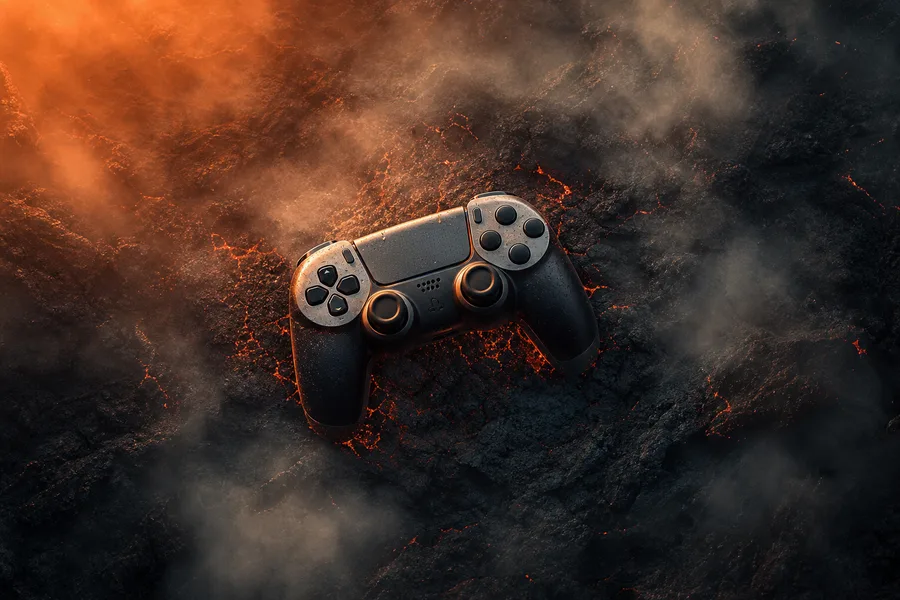 Gaming Controller On Dark Neon Background Gaming Wallpaper 20 4K