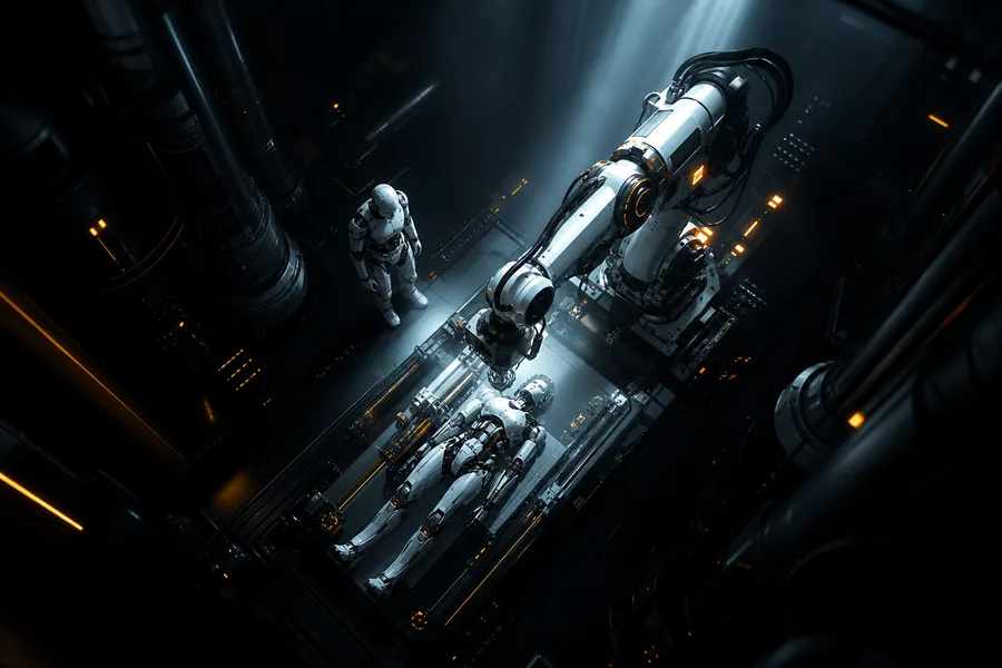 Industrial Robot Arm In Smart Factory Robots Wallpaper 4 4K 14