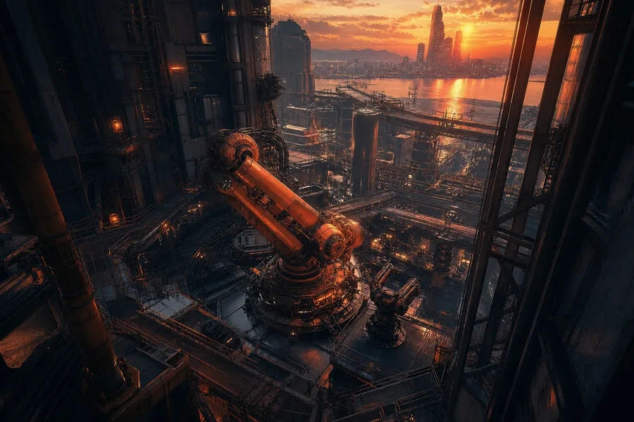 Industrial Robot Arm In Smart Factory Robots Wallpaper 4 4K 3