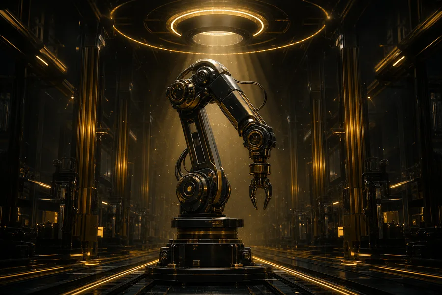 Industrial Robot Arm In Smart Factory Robots Wallpaper 4 4K 9
