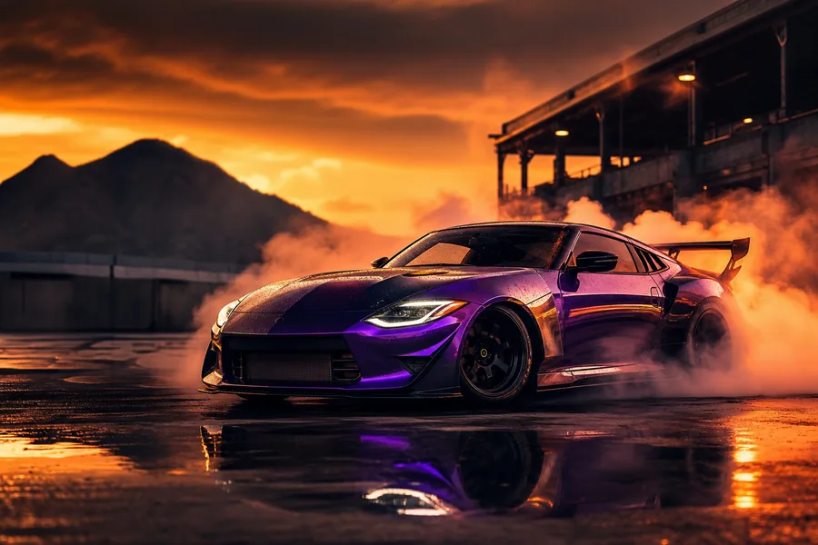 Jdm Drift Car Neon Smoke Cars Wallpaper  7 4K
