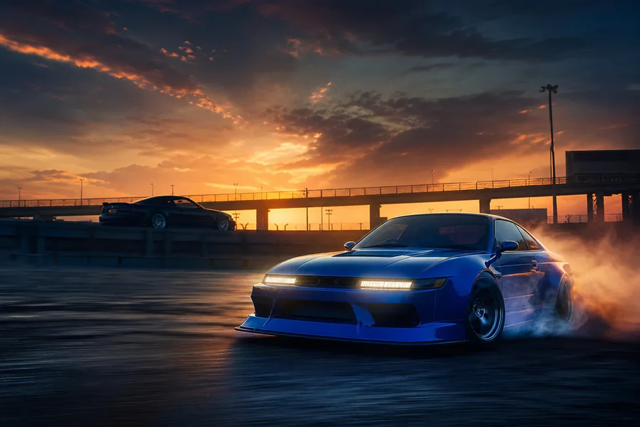 Jdm Drift Car Neon Smoke Cars Wallpaper 7 4K 4
