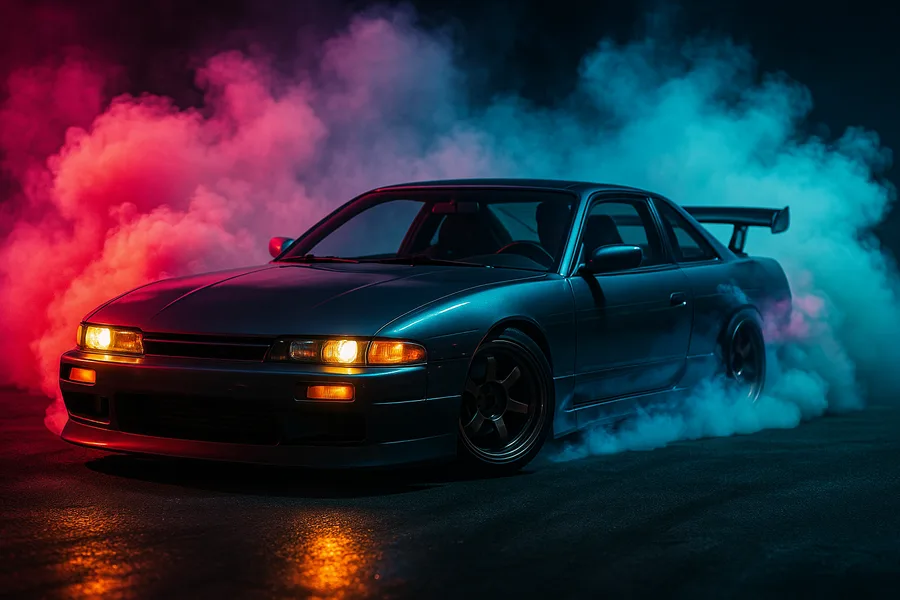 Jdm Drift Car Neon Smoke Cars Wallpaper 7 4K