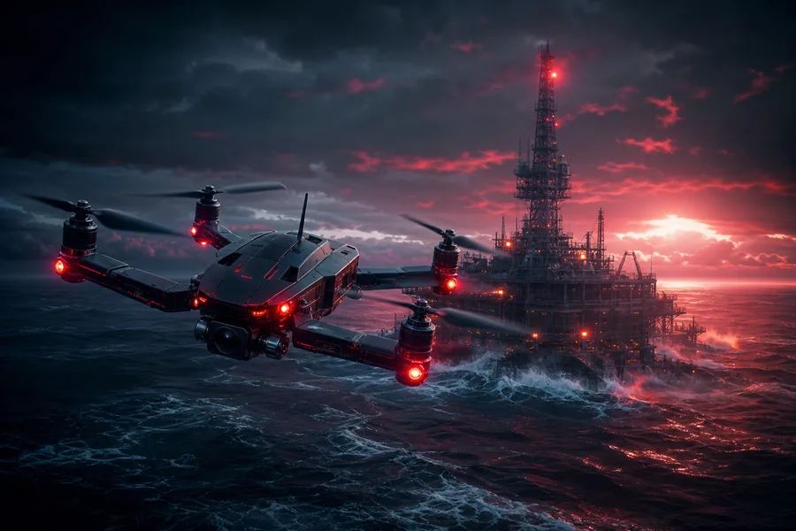 Long Range Drone Over Ocean Drone Wallpaper 3 4K 9