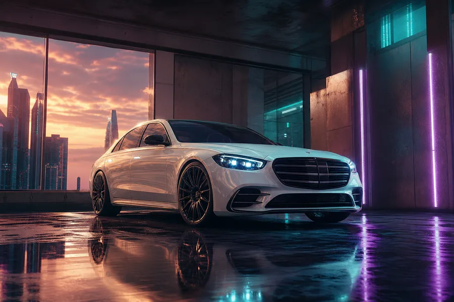 Luxury Supercar In Cyberpunk Garage Cars Wallpaper 3 4K 8