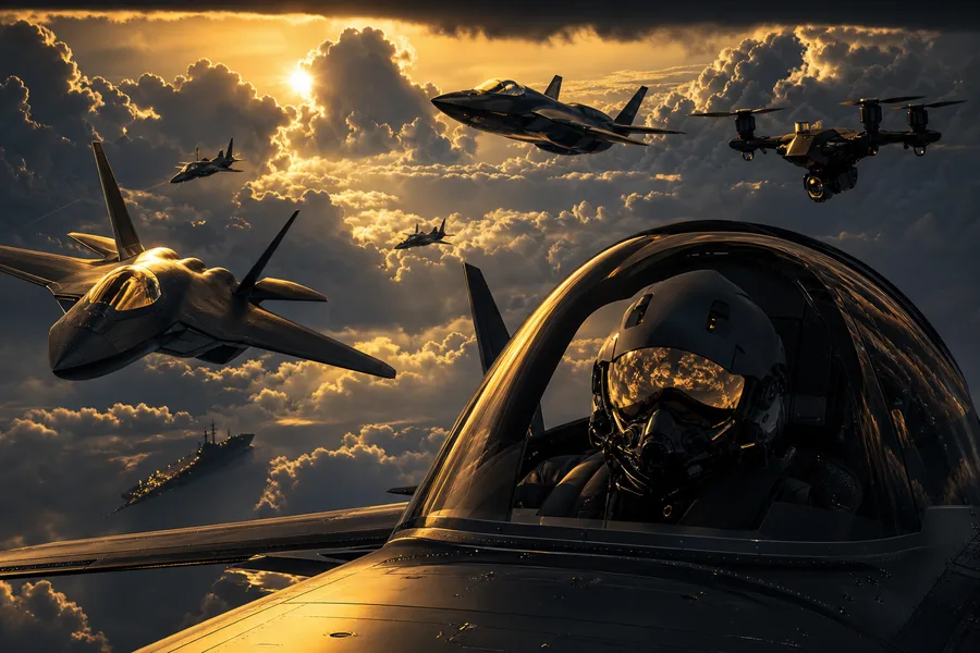 Military Aircraft Above Clouds Military Wallpaper 5 4K 2