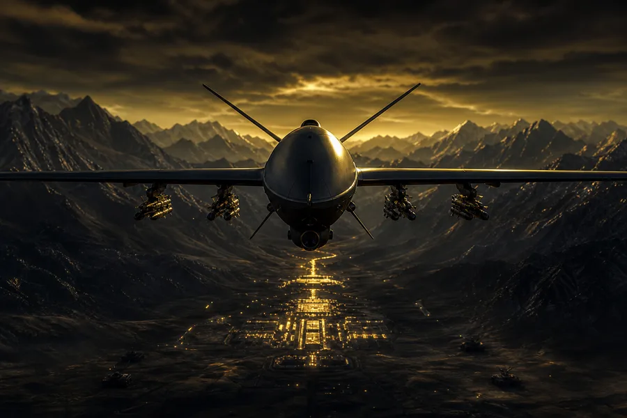 Military Drone Flying Over Mountains Military Wallpaper 2 4K 9