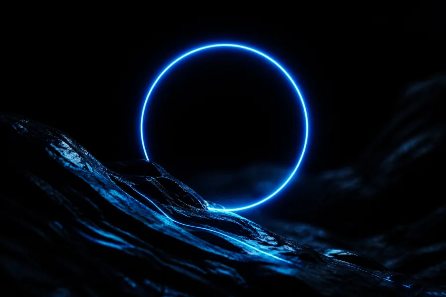 Minimal Dark Neon Ring Amoled Wallpaper 2 4K 3