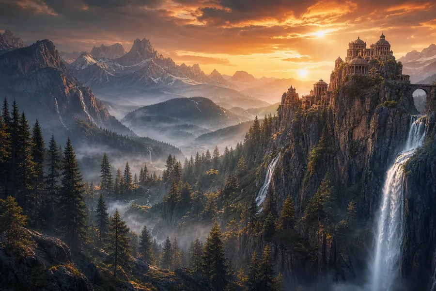 Misty Pine Forest Nature Wallpaper 7 4K 5