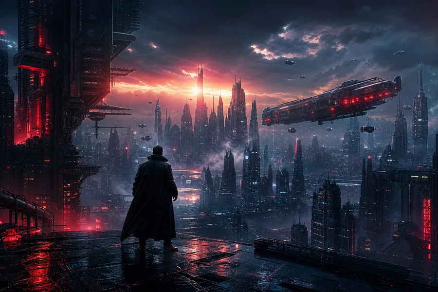 Mysterious Noir City Street With Rain And Dramatic Lighting Movie Wallpaper 4 4K