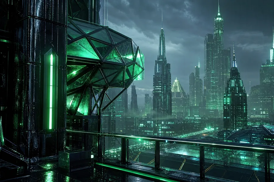Neon Cyberpunk City In Rain Architecture Wallpaper 1 4K