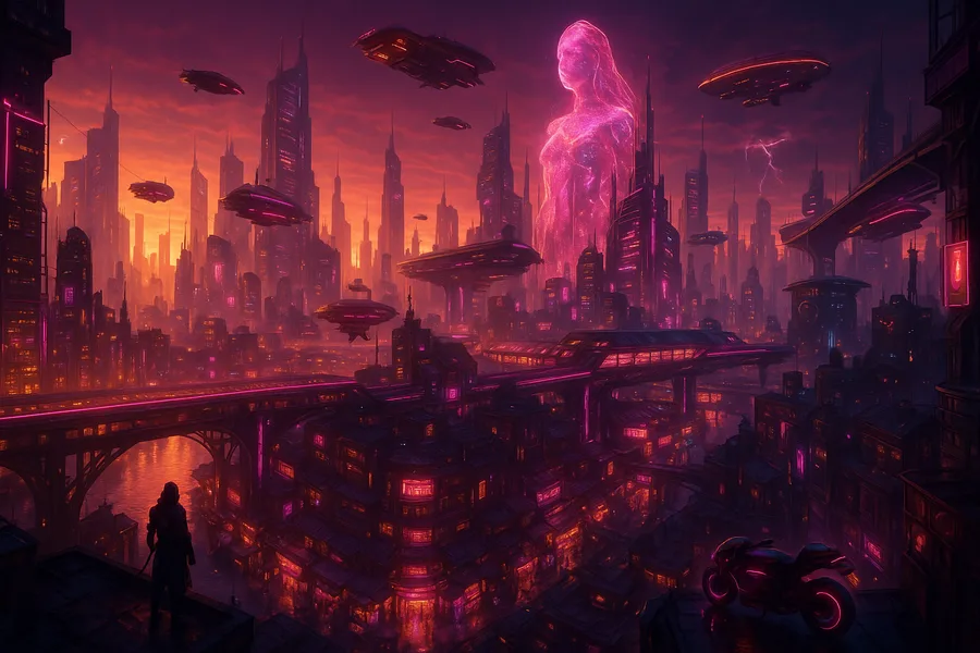 Neon Cyberpunk City In Rain Cyberpunk Wallpaper 1 4K 7