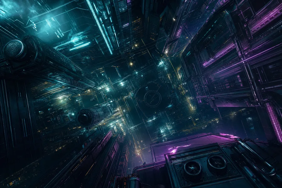Neon Cyberpunk City In Rain Hamster-Robotics Wallpaper 1 4K 2