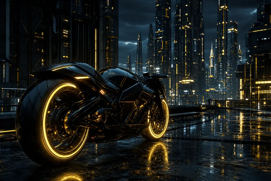 Neon Motorcycle In Cyberpunk City Cyberpunk Wallpaper 7 4K 6