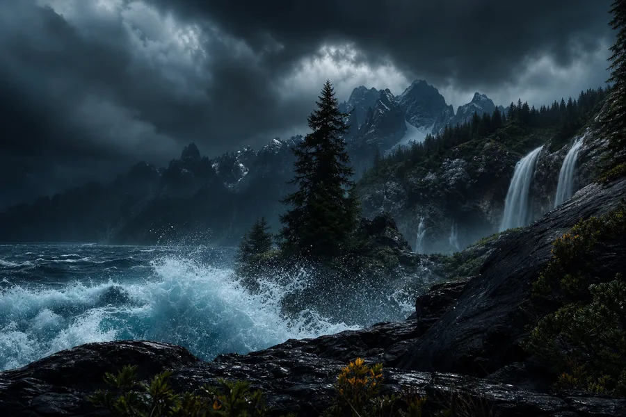 Ocean Waves Storm Nature Wallpaper  8 4K