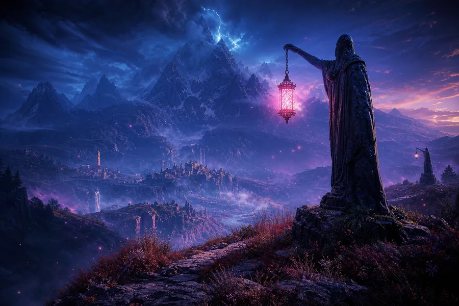 Open World Fantasy Landscape Game Style Gaming Wallpaper  18 4K