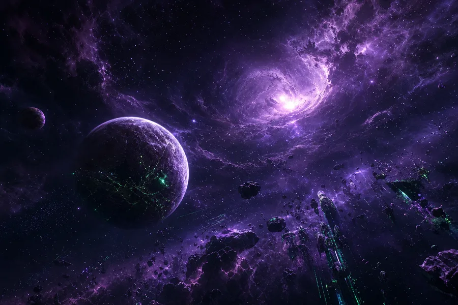 Purple Universe Stars Space Wallpaper 5 4K 10