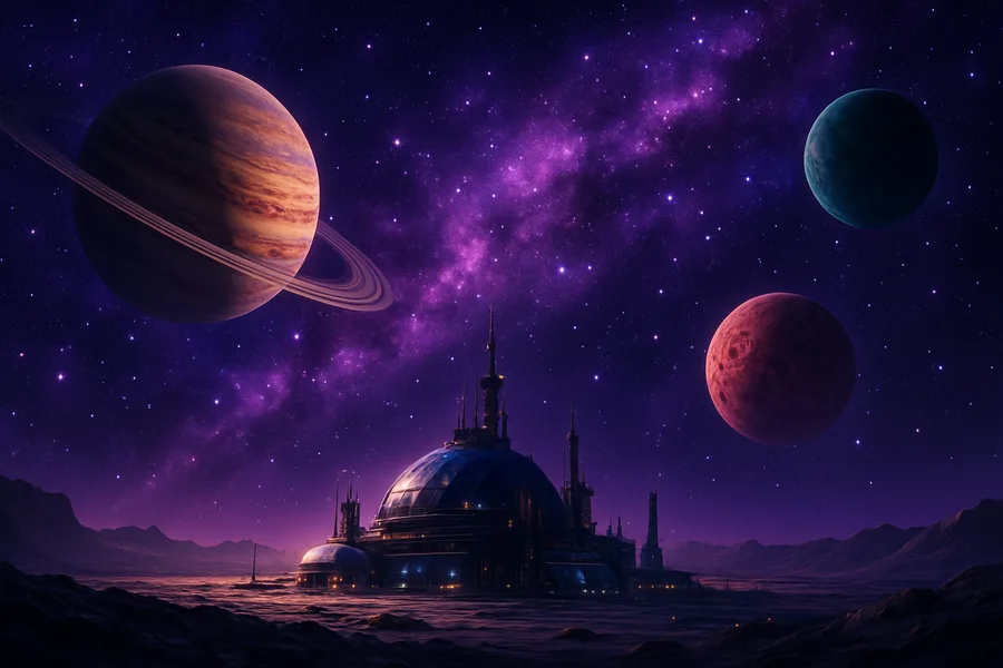 Purple Universe Stars Space Wallpaper 5 4K 2