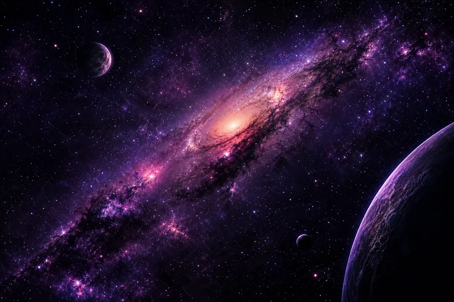 Purple Universe Stars Space Wallpaper 5 4K 5
