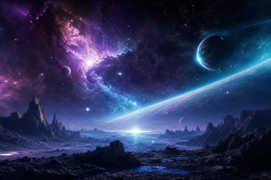 Purple Universe Stars Space Wallpaper 5 4K 9
