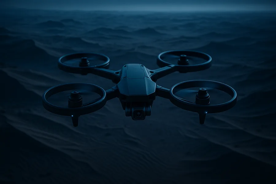 Quadcopter Flying Over Desert Drone Wallpaper 5 4K 2